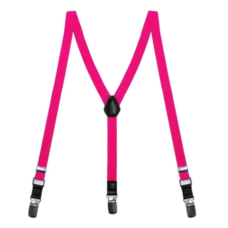 Bright Fuchsia Skinny Suspenders sold by TieMart