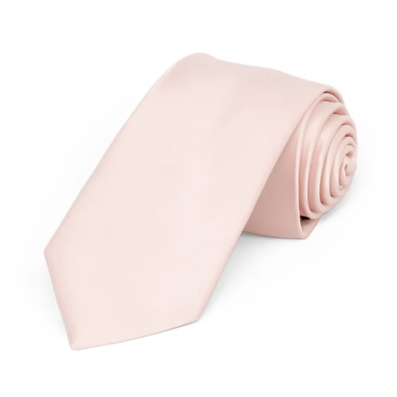 Princess Pink Premium Slim Necktie, 2.5" Width sold by TieMart
