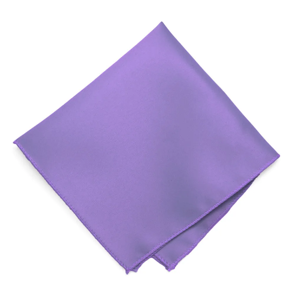 Light Purple Solid Color Pocket Square sold by TieMart