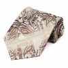 Light Brown Garden Paisley Necktie sold by TieMart
