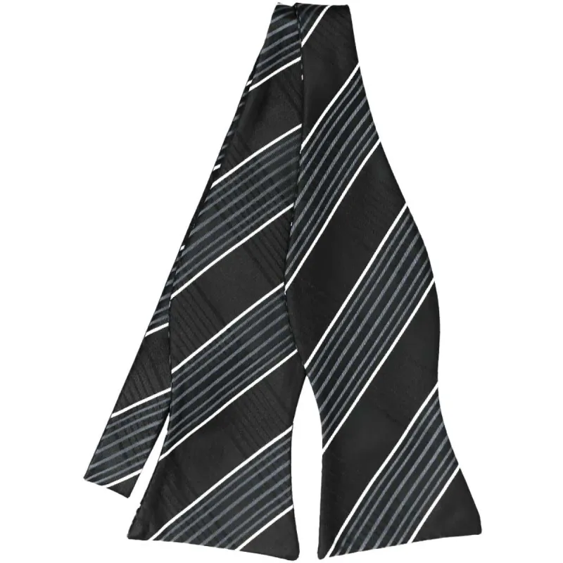Black Jeffrey Plaid Self-Tie Bow Tie sold by TieMart