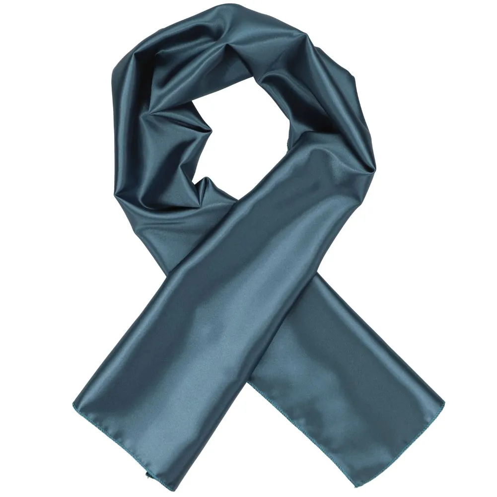 Loch Blue Solid Color Scarf sold by TieMart product image thumbnail 2