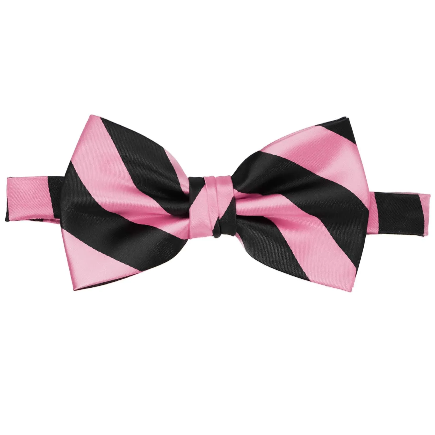 Pink and Black Striped Bow Tie sold by TieMart product image thumbnail 2