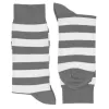Men's Gray and White Striped Socks sold by TieMart