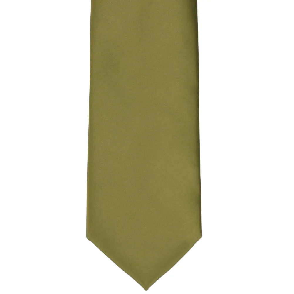 Fern Premium Extra Long Solid Color Necktie sold by TieMart product image thumbnail 3
