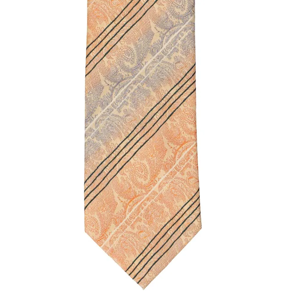 Peach Alden Paisley Necktie sold by TieMart product image thumbnail 2