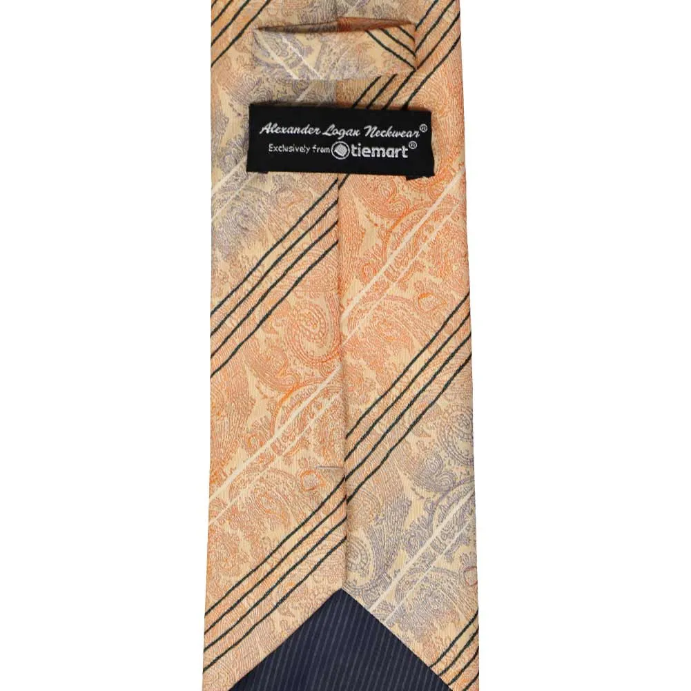 Peach Alden Paisley Necktie sold by TieMart product image thumbnail 4