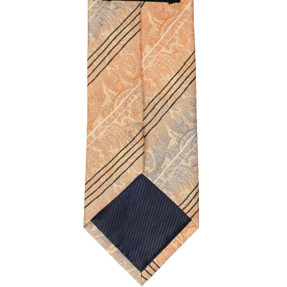 Peach Alden Paisley Necktie sold by TieMart product image thumbnail 3