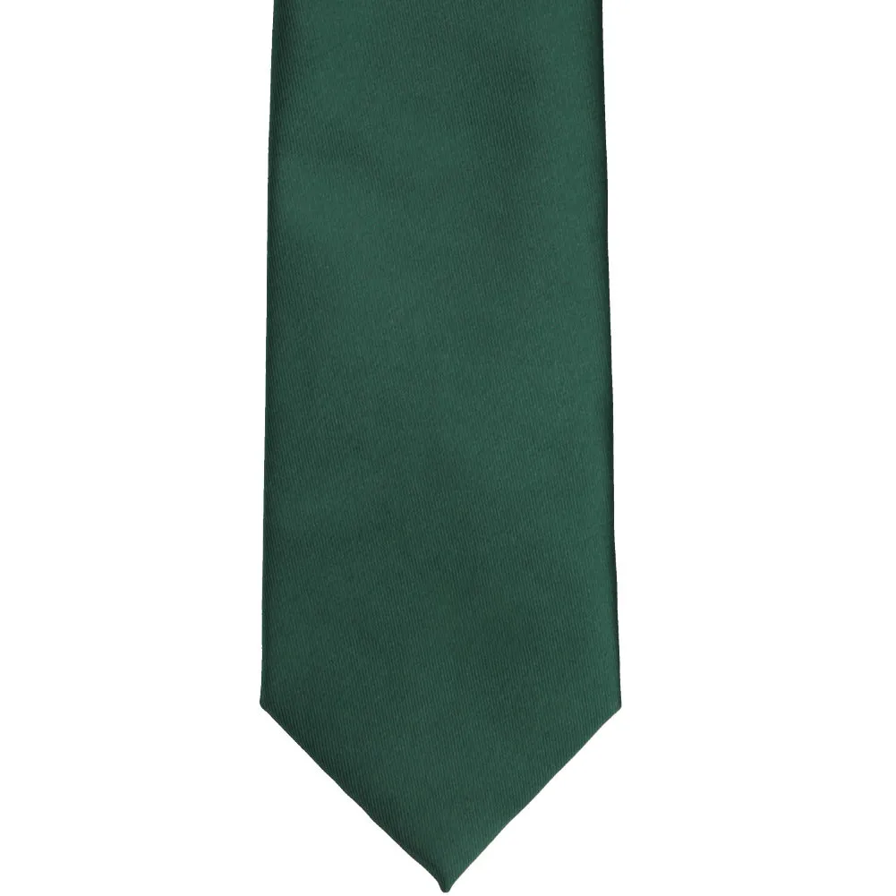 Hunter Green Solid Color Clip-On Tie sold by TieMart product image thumbnail 3