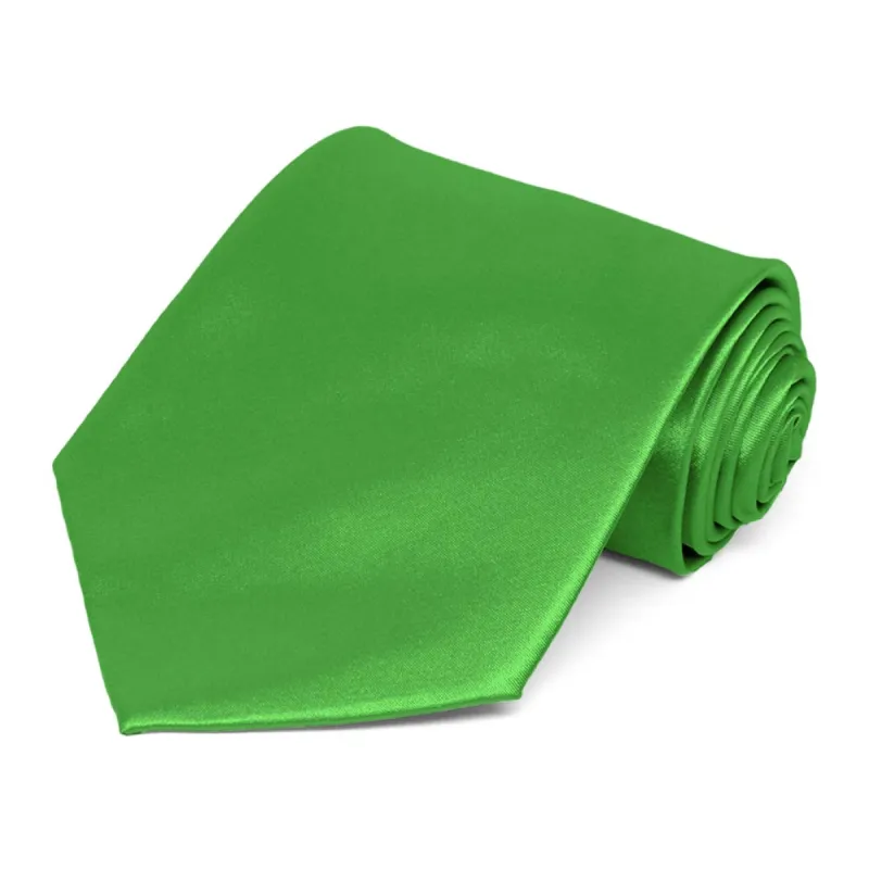 Grass Green Solid Color Necktie sold by TieMart