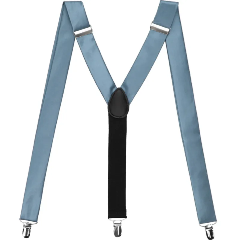 Serene Blue Premium Suspenders made by TieMart