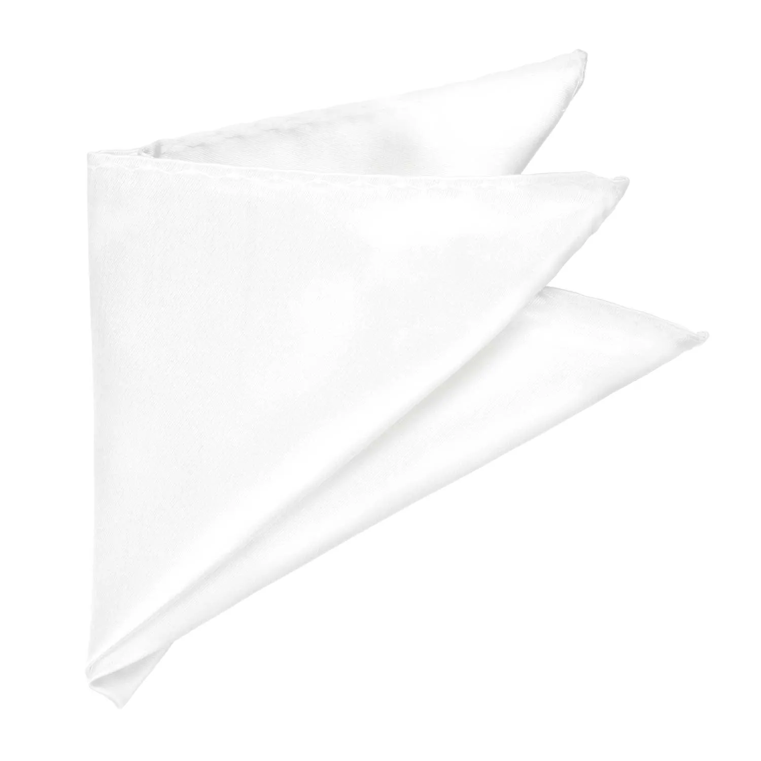 White Premium Pocket Square sold by TieMart product image thumbnail 3