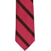 Red and Black Striped Cotton/Silk Extra Long Necktie sold by TieMart