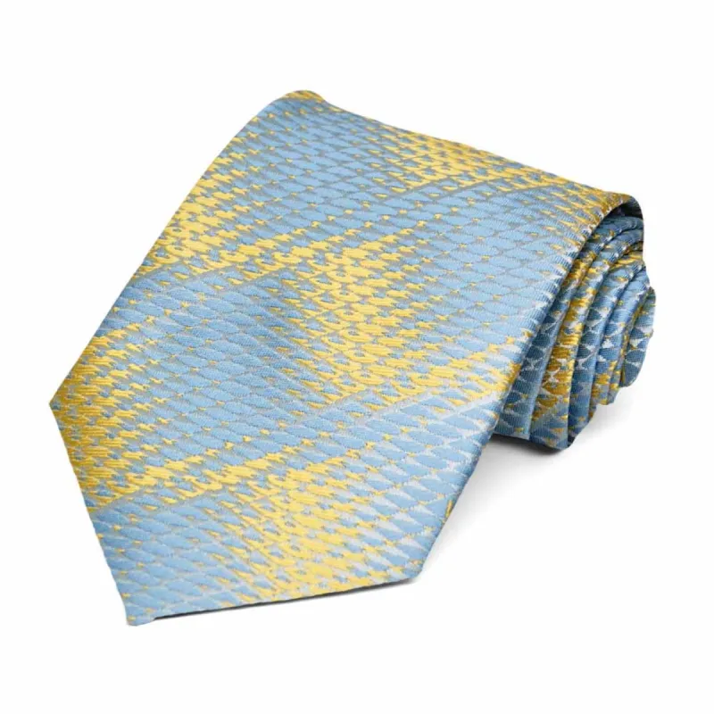 Powder Blue Downey Geometric Necktie sold by TieMart