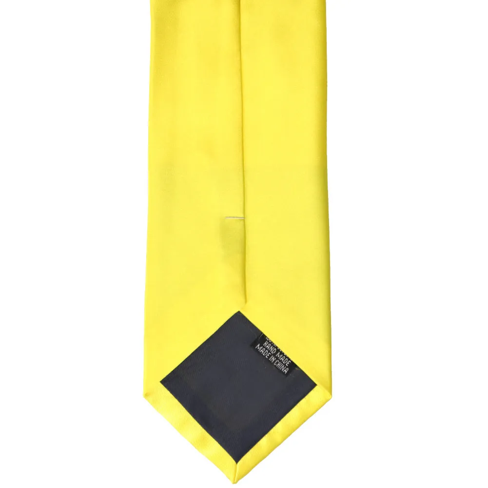 Yellow Premium Extra Long Solid Color Necktie sold by TieMart product image thumbnail 4