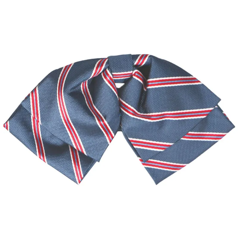 Denim Blue Melvin Striped Floppy Bow Tie sold by TieMart