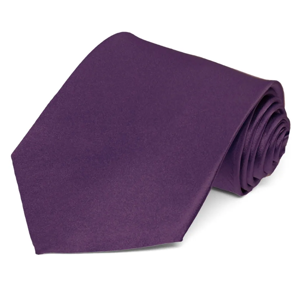 Eggplant Purple Silk Necktie sold by TieMart