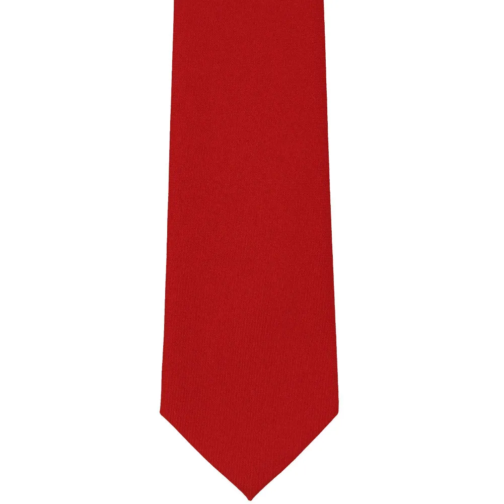Red Matte Finish Necktie, 3" Width sold by TieMart product image thumbnail 2