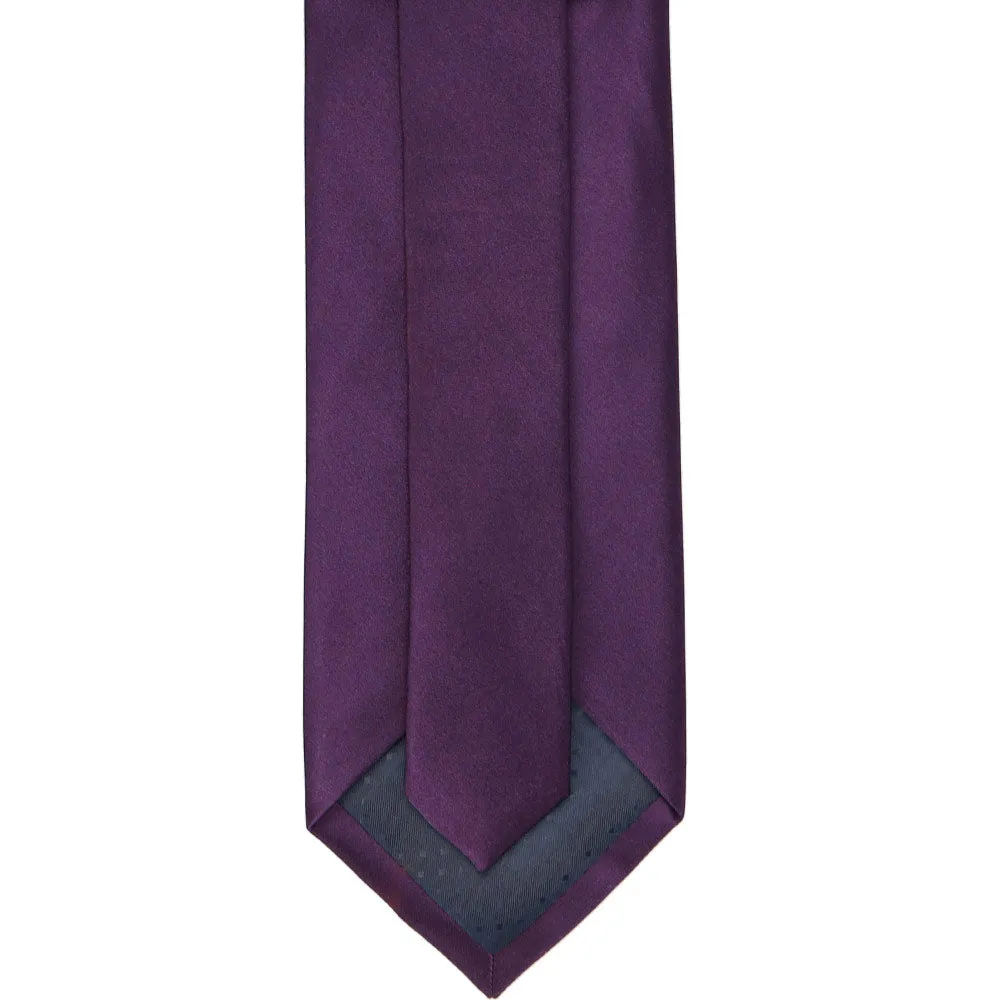 Eggplant Purple Silk Necktie sold by TieMart product image thumbnail 4