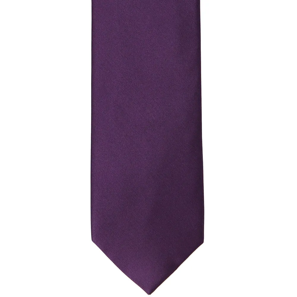Eggplant Purple Silk Necktie sold by TieMart product image thumbnail 2