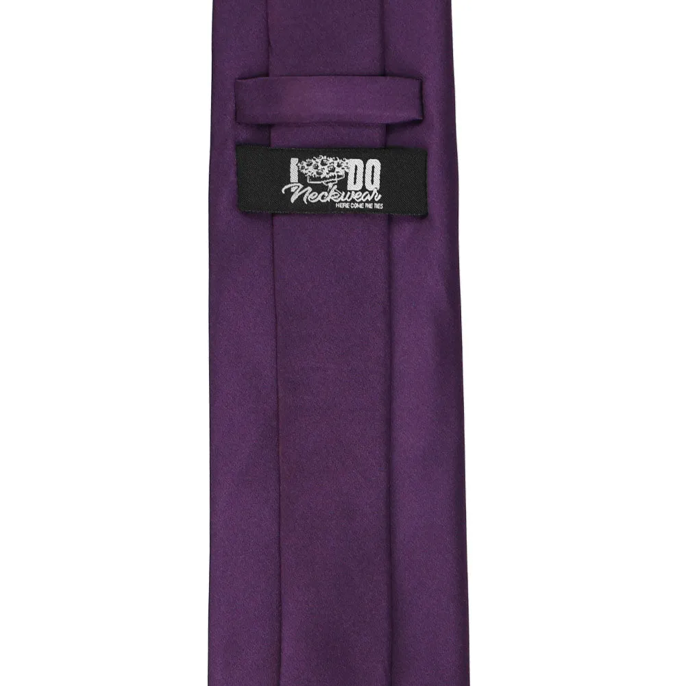 Eggplant Purple Silk Necktie sold by TieMart product image thumbnail 3