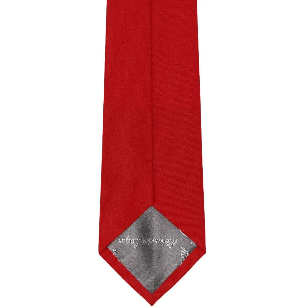 Red Matte Finish Necktie, 3" Width sold by TieMart product image thumbnail 3