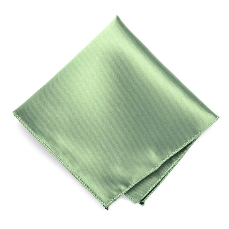 Mint Green Solid Color Pocket Square sold by TieMart