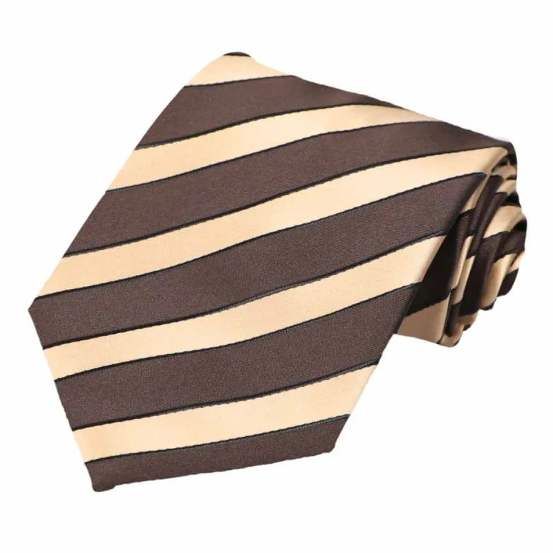 Brown Jarbridge Striped Necktie sold by TieMart