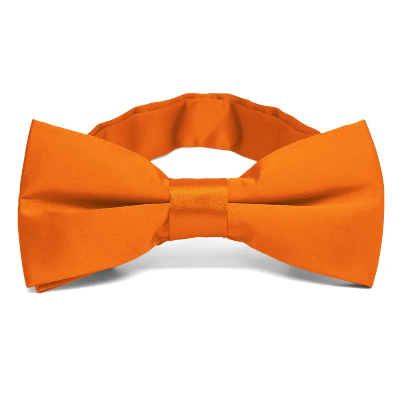 Pumpkin Orange Band Collar Bow Tie sold by TieMart