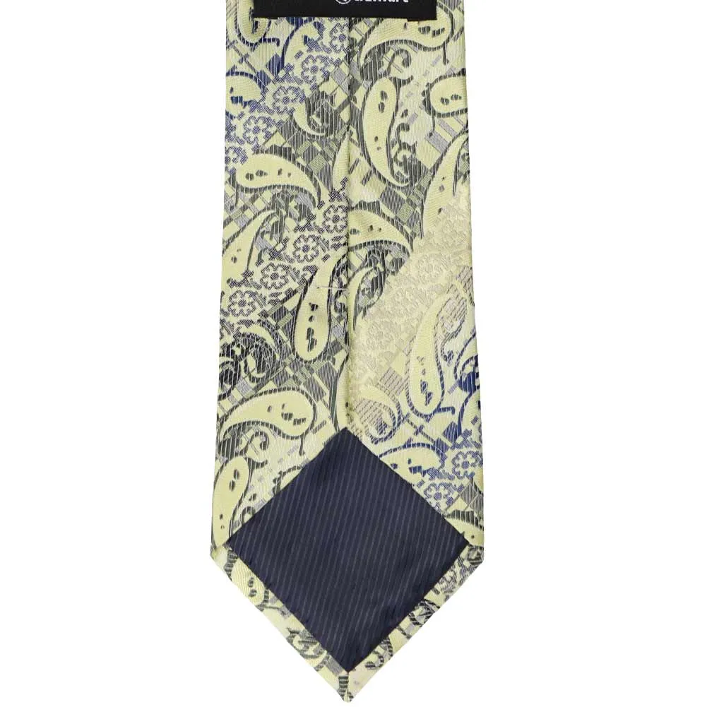 Light Citron Vernon Paisley Necktie sold by TieMart product image thumbnail 3