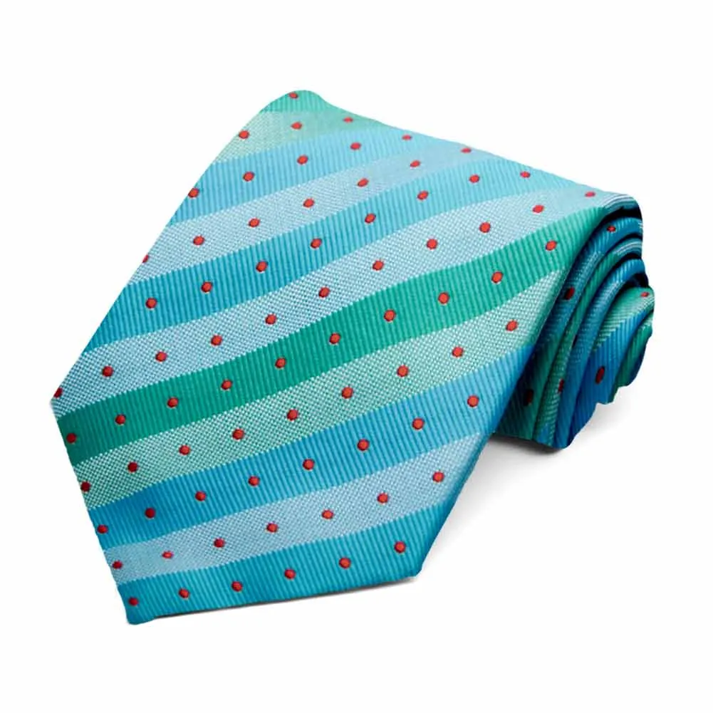 Aqua Manchester Striped Necktie sold by TieMart