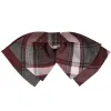 Burgundy and Gray Plaid Floppy Bow Tie sold by TieMart