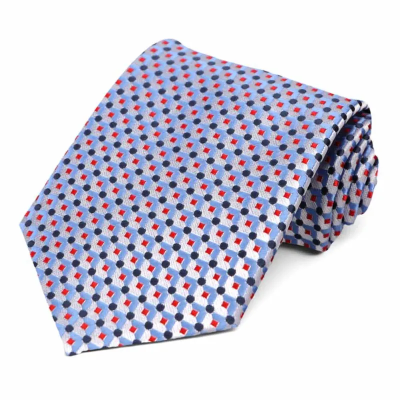 Cornflower Island Geometric Necktie sold by TieMart