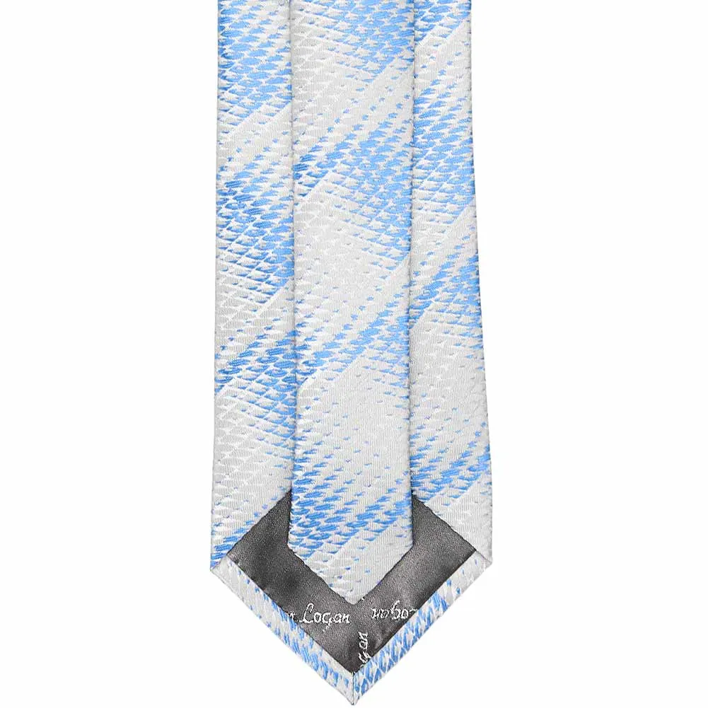 Cornflower Blue Downey Geometric Necktie sold by TieMart product image thumbnail 4