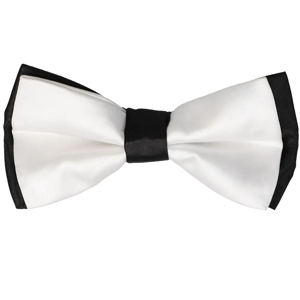 White on Black Bow Tie sold by TieMart