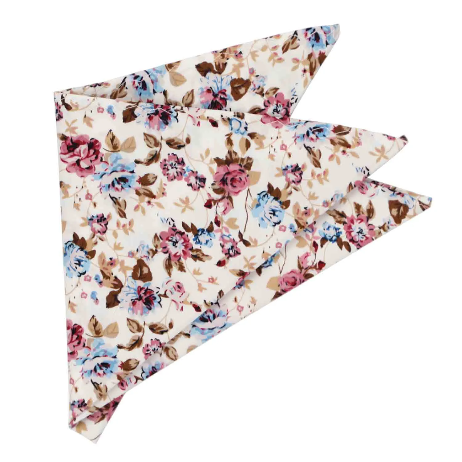 Dusty Mauve and Tan Ridgecrest Floral Pocket Square sold by TieMart product image thumbnail 3