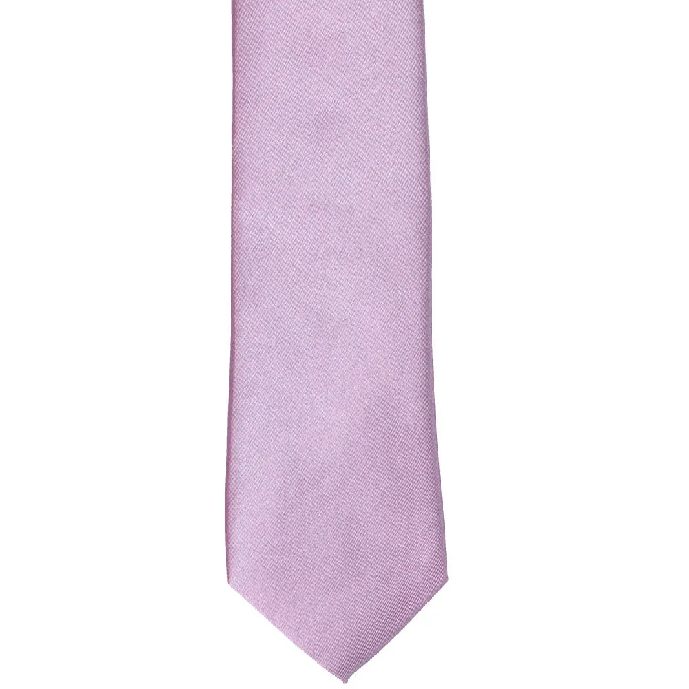 English Lavender Slim Solid Color Necktie, 2.5" Width sold by TieMart product image thumbnail 2