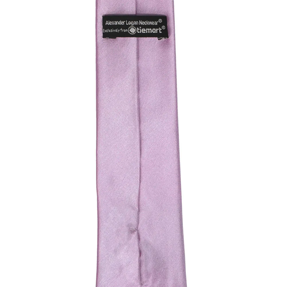 English Lavender Slim Solid Color Necktie, 2.5" Width sold by TieMart product image thumbnail 3