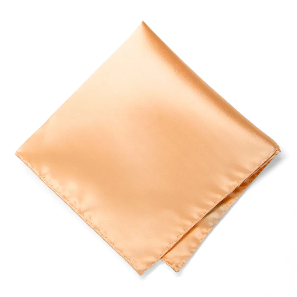 Peach Premium Pocket Square sold by TieMart