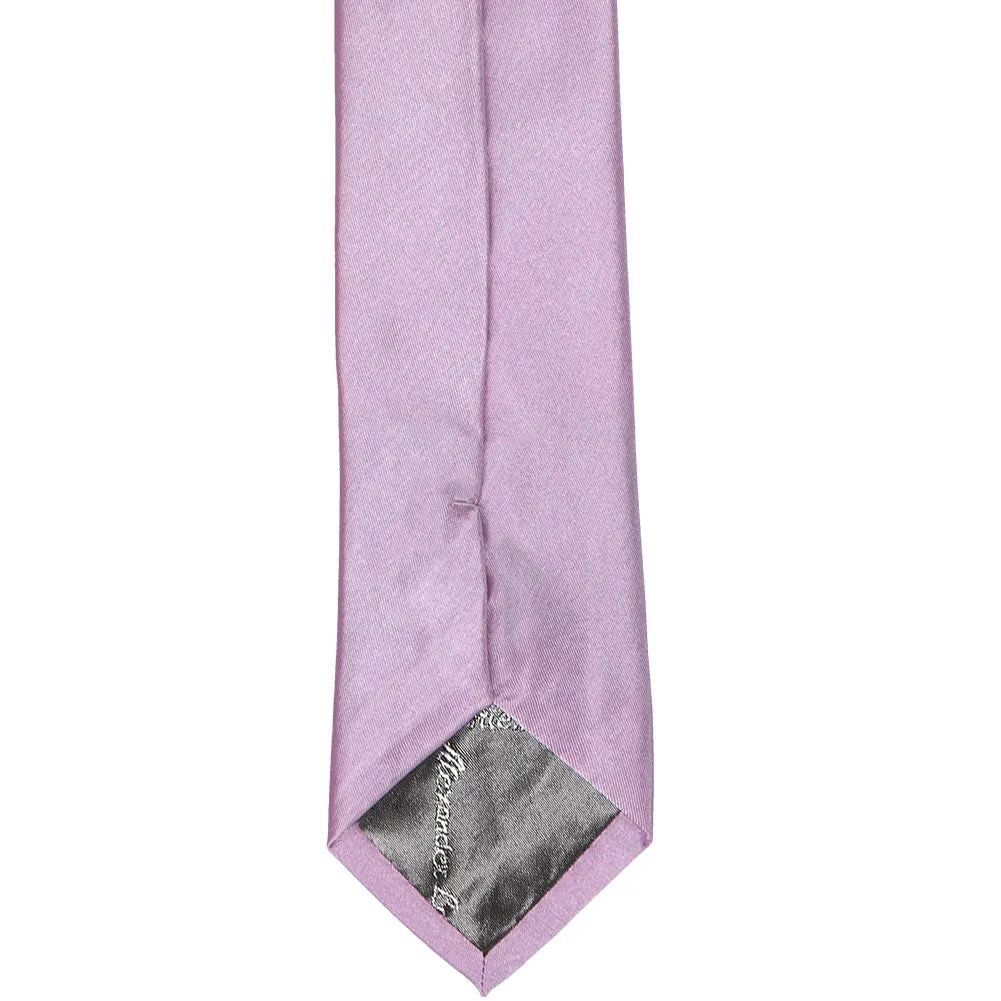 English Lavender Slim Solid Color Necktie, 2.5" Width sold by TieMart product image thumbnail 4