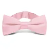 Carnation Pink Band Collar Bow Tie sold by TieMart