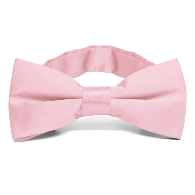 Carnation Pink Band Collar Bow Tie sold by TieMart
