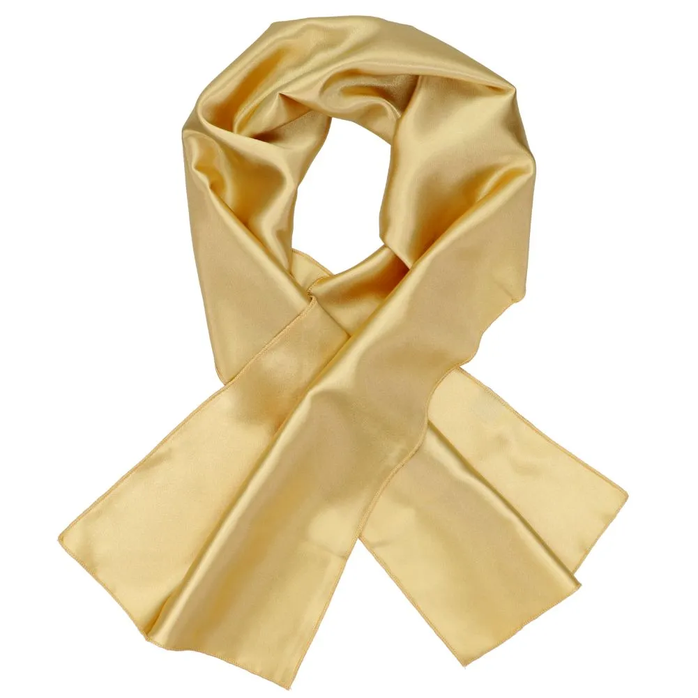 Pale Gold Solid Color Scarf sold by TieMart product image thumbnail 2
