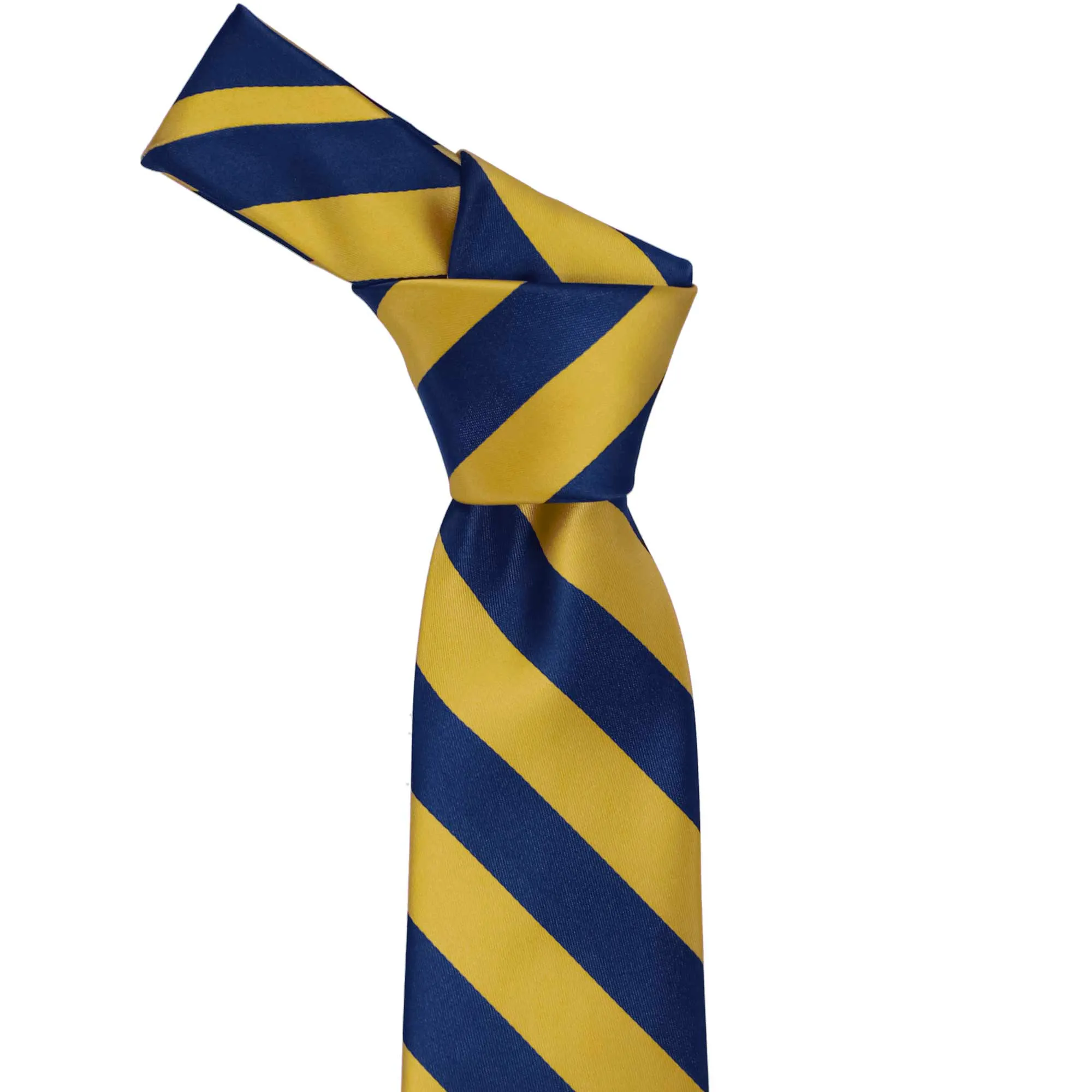 Blue Velvet and Gold Striped Tie sold by TieMart product image thumbnail 2