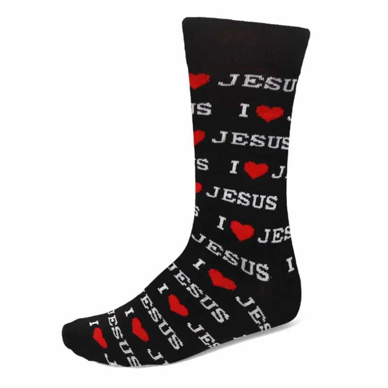 Men's I Love Jesus Socks sold by TieMart