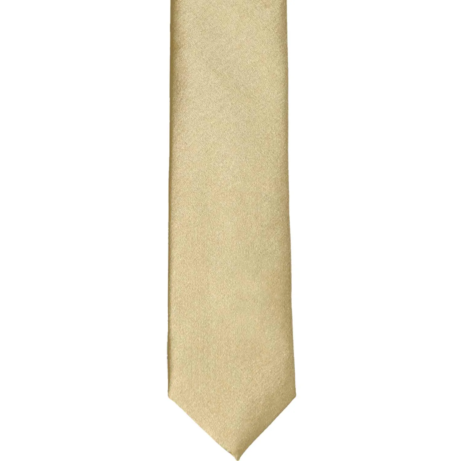 Sparkling Champagne Skinny Solid Color Necktie, 2" Width sold by TieMart product image thumbnail 2
