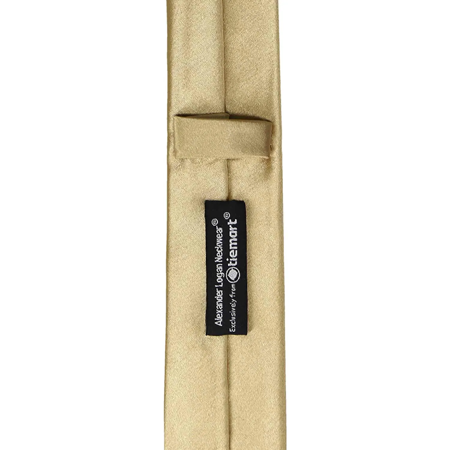 Sparkling Champagne Skinny Solid Color Necktie, 2" Width sold by TieMart product image thumbnail 3