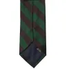 Hunter Green and Brown Striped Tie sold by TieMart