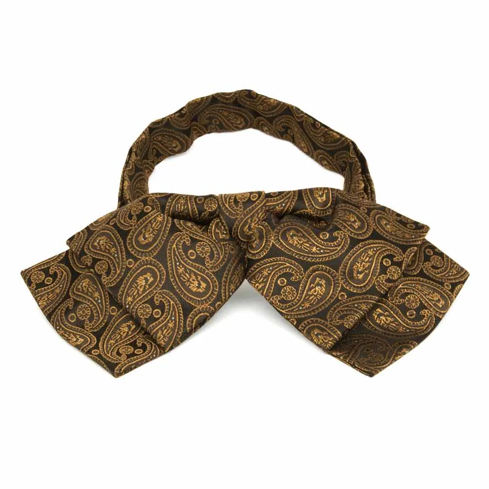 Cocoa Brown Darlene Paisley Floppy Bow Tie sold by TieMart
