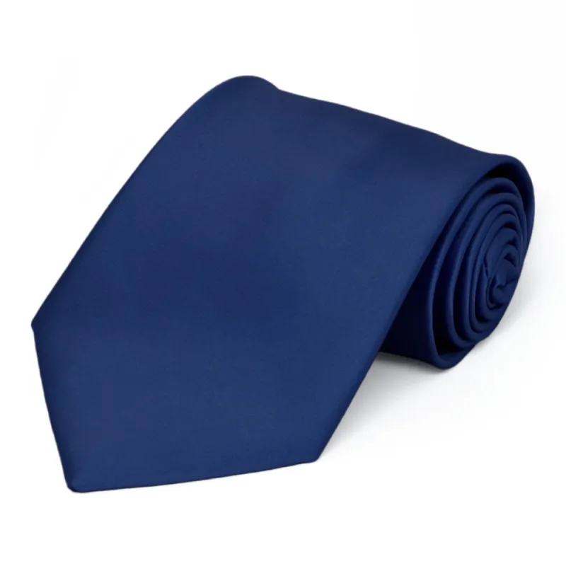 Blue Velvet Premium Extra Long Solid Color Necktie made by TieMart